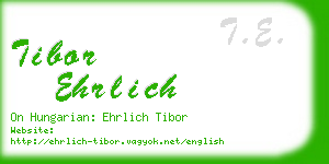 tibor ehrlich business card